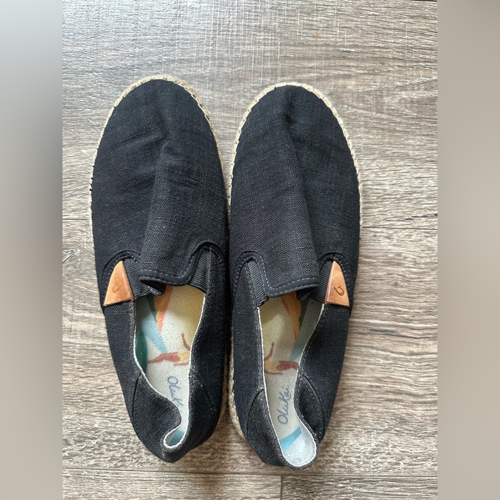 OluKai Women’s Black Slip-On Shoes
